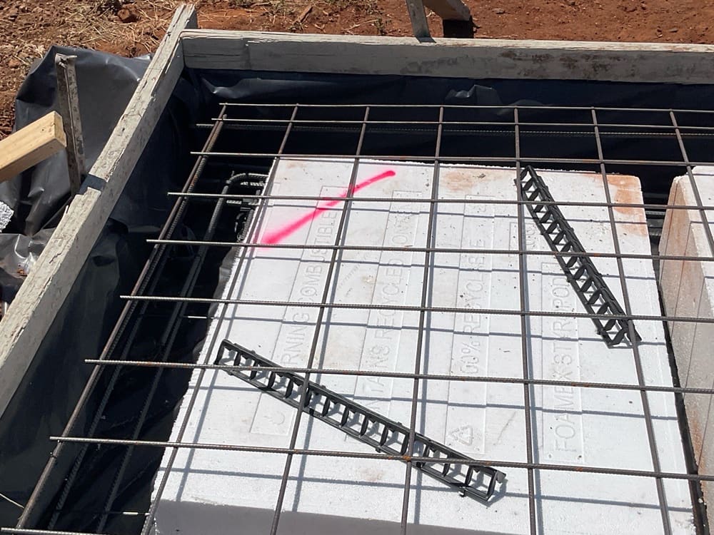 Bar chair additional needed, recorded during a slab pre-pour inspection in Aintree