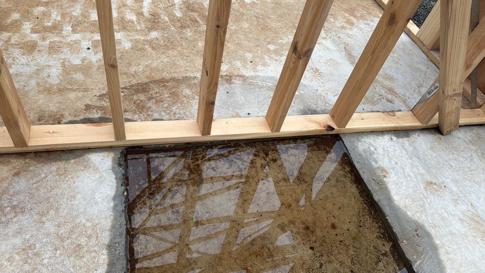 Extension required, recorded during a slab pre-pour inspection in Aintree