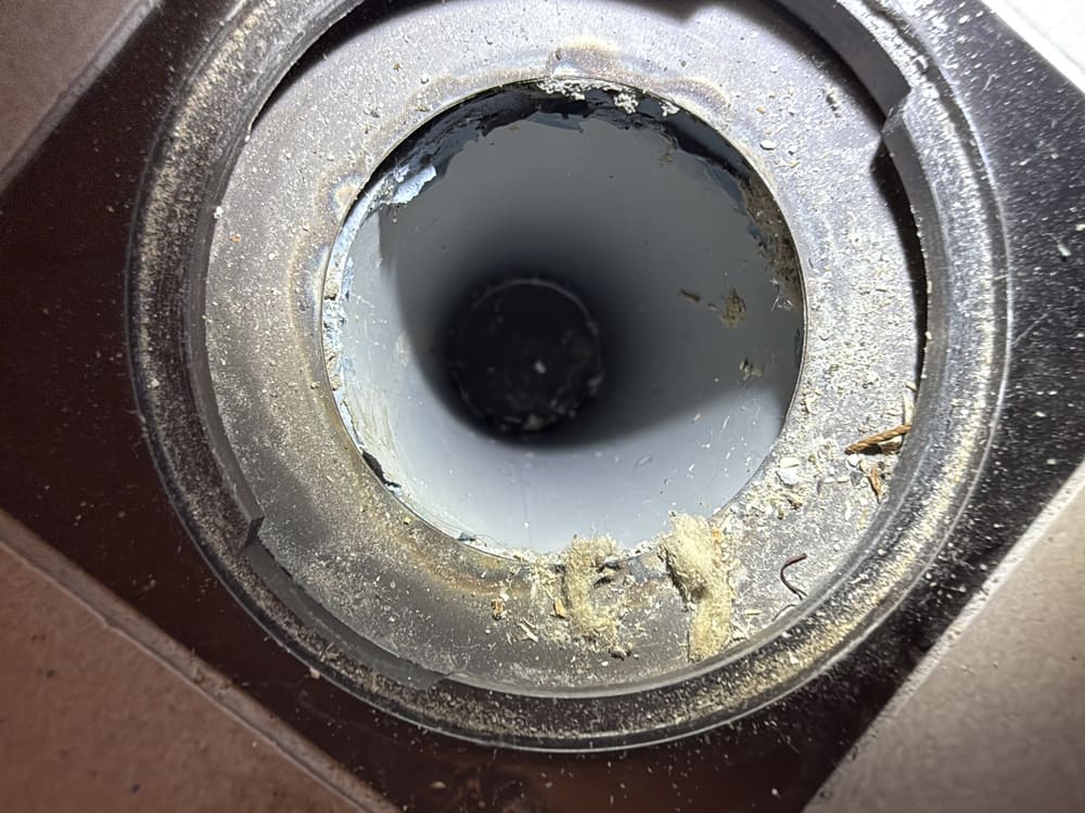 No visible puddle flange, recorded during a waterproofing inspection in Moorabbin